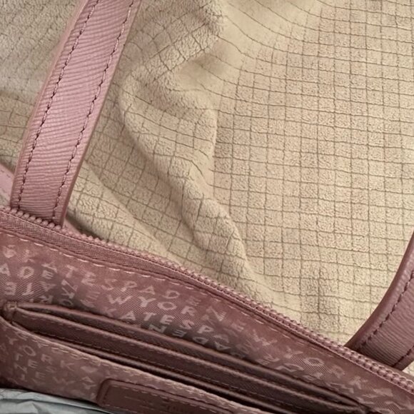 Kate Spade Greta Court Ina Glitter Dusty Peony Mini Satchel + Matching Card Case - Picture 12 of 13